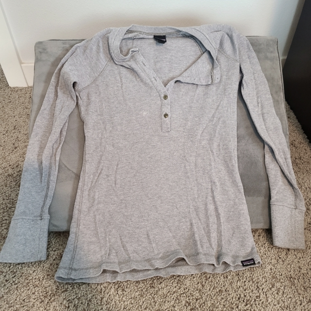 Patagonia Waffle Knit Thermal, Gray, XS